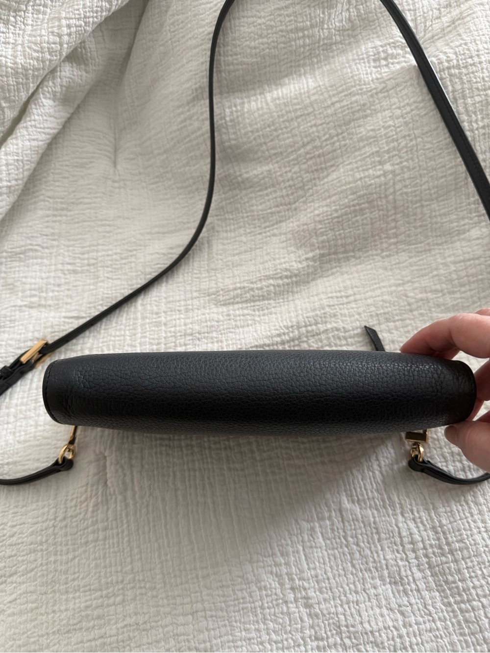 Tory Burch Black Pebbled Leather Crossbody with Gold Hardware - Picture 9 of 11